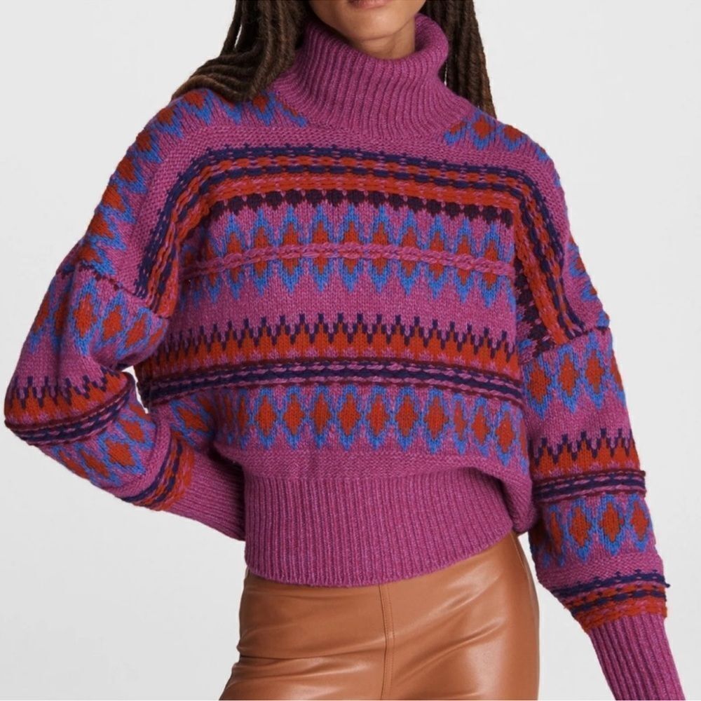 Rag & Bone soft 100% Wool Fair Isle sweater